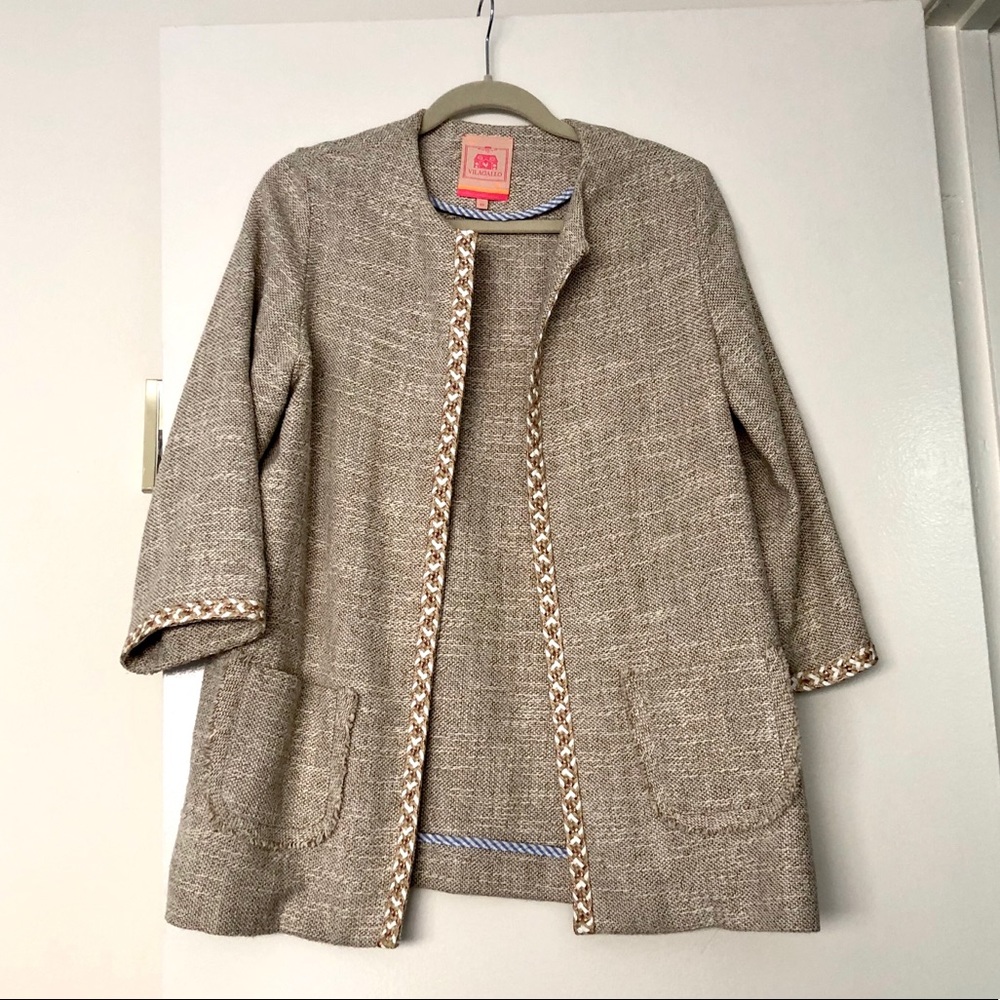 Vilagallo Beige Tweed Jacket